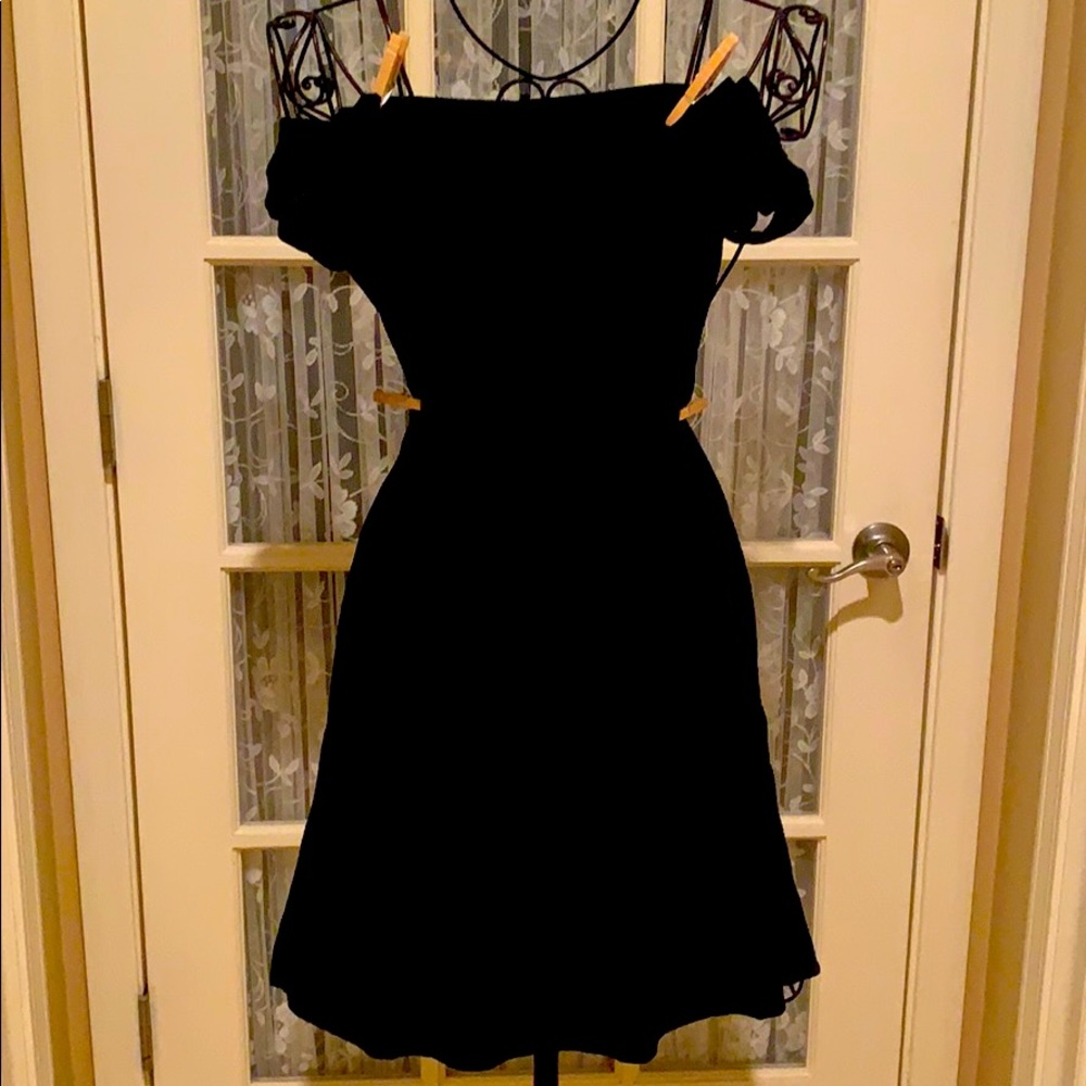 Gorgeous black velvety Romeo &Juliet Couture dress